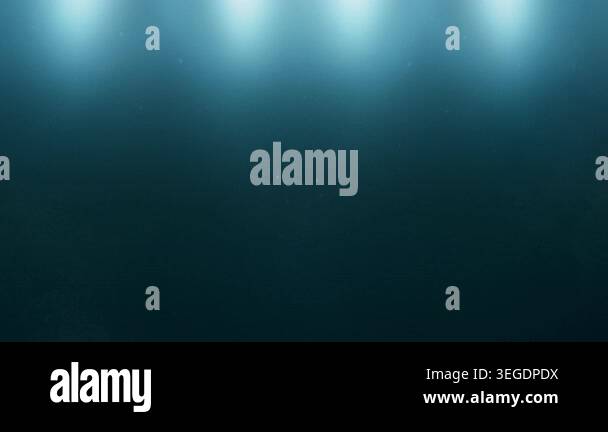 Slow Motion Shot of Blue Stage Lights Background with Floating Haze ...