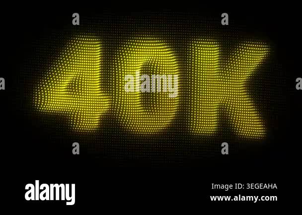3D Golden 40K, Forty Thousand Number Particle Animation on Dark ...