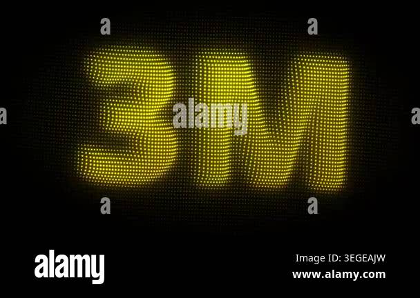3D Golden 3M, Three Million Number Particle Animation on Dark ...