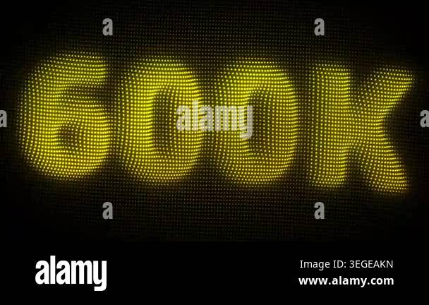 3D Golden 600K, Six Hundred Thousand Number Particle Animation on Dark ...