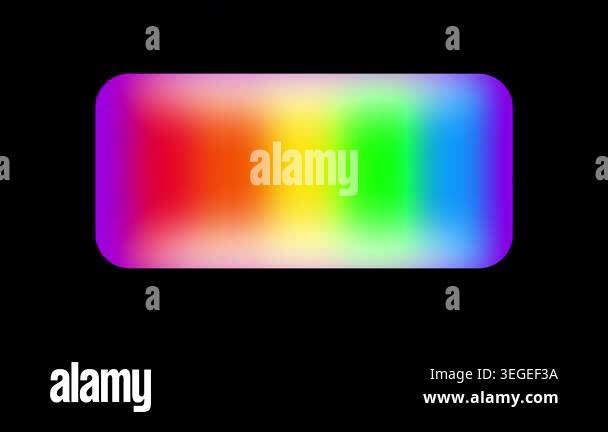 A soft glowing rectangular gradient badge transitioning from purple to ...