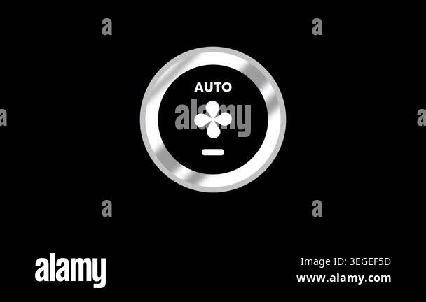 A metallic circular dial labeled AUTO with a snowflake and asterisk ...