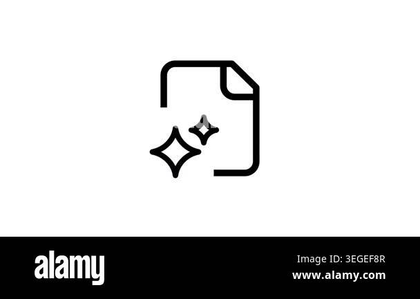 A document icon with a sparkle or AI symbol at the bottom left corner ...