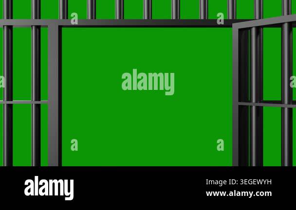 3 d rendering of green prison window Stock Video Footage - Alamy