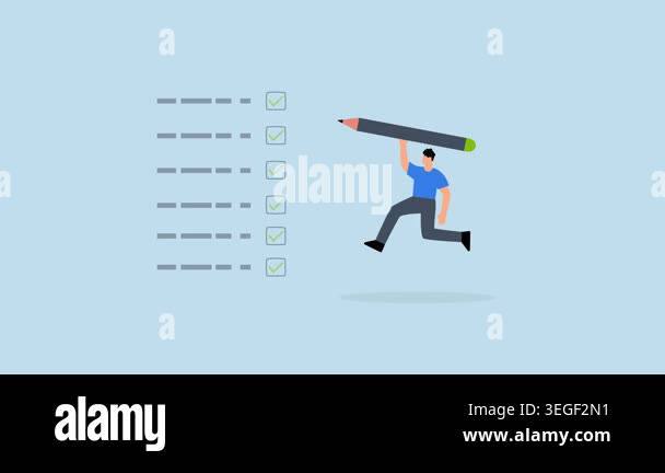 Complete task get work done, 4k animation joyful entrepreneur leaping ...