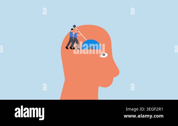 Change mindset, 4k animation Individuals assist in changing functions ...