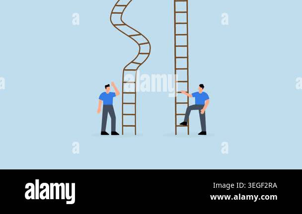 Career ladder challenge, 4k animation entrepreneurs ready to ascend ...