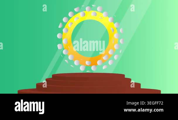 Mockup product display animation, cylinder pedestal podium. Stage ...
