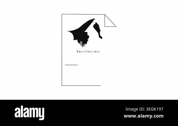 A minimalist illustration of a document featuring the silhouette of ...