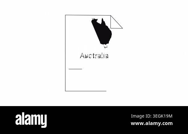 A simple graphic illustration of a document featuring a black ...