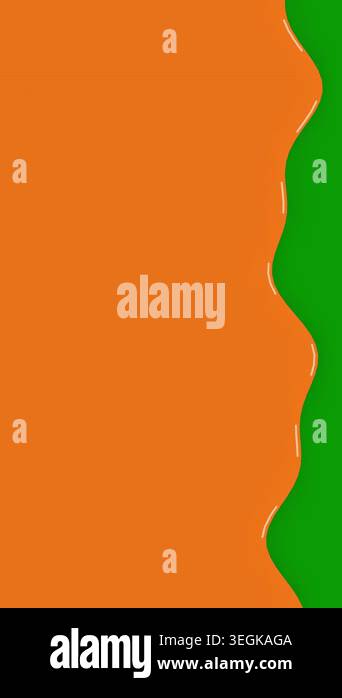 abstract animation featuring fluid transitions of green, orange, and ...