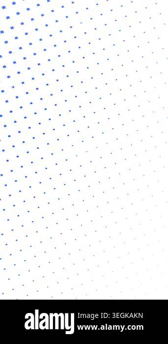 Dynamic Blue Square Pattern Animation on White Background Abstract ...
