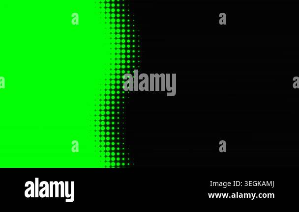 Abstract green halftone dots motion graphic wipe transition effect ...