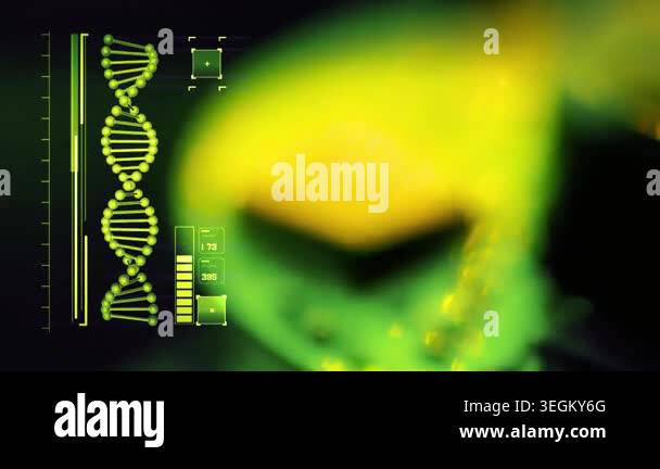 abstract dna structure. molecule, 3 d illustration Stock Video Footage ...