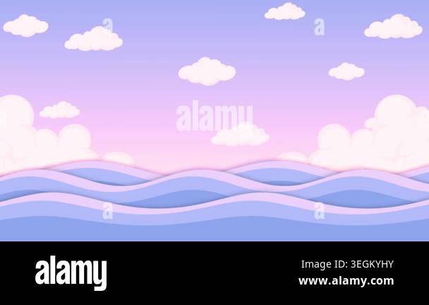 vector illustration of the sky with clouds in the background Stock ...
