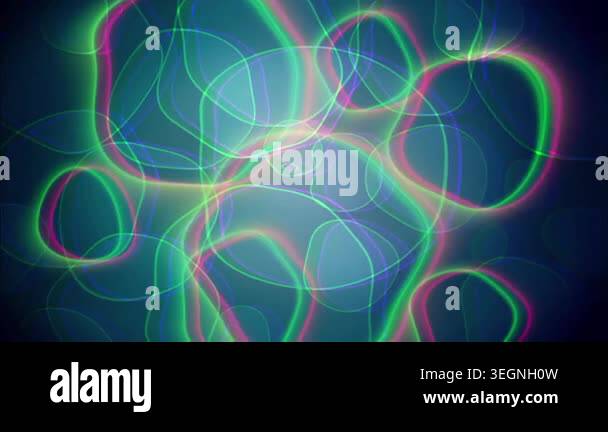 animation flow circle light liquid soft motion. Abstract glowing blue ...