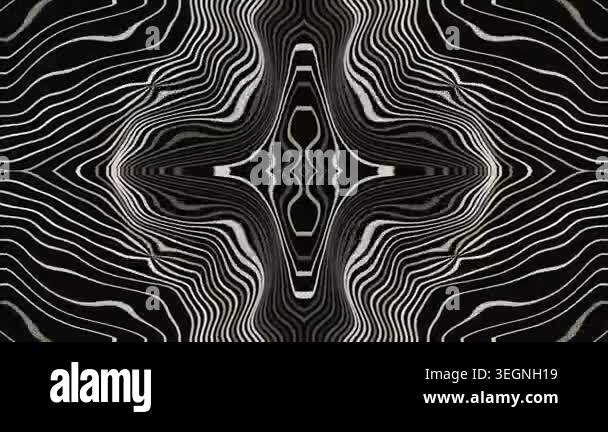 Holographic light monochrome lines dark background animation. Abstract ...