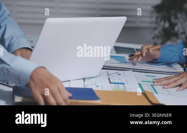 close - up view of businessman hands pointing on calculator Stock Video ...
