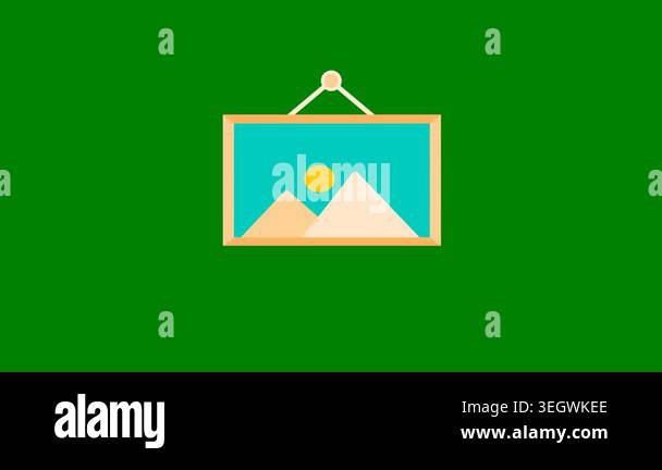 photo picture with picture frame, vector icon Stock Video Footage - Alamy
