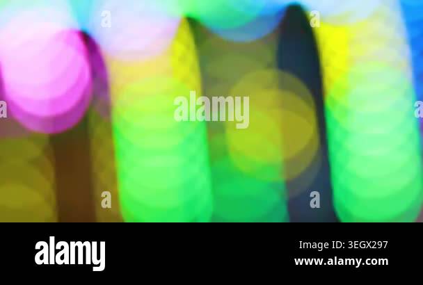 Colorful abstract bokeh lights moving in soft blur, Backdrop party ...