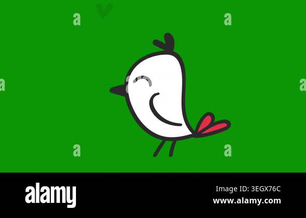funny chicken. vector illustration Stock Video Footage - Alamy