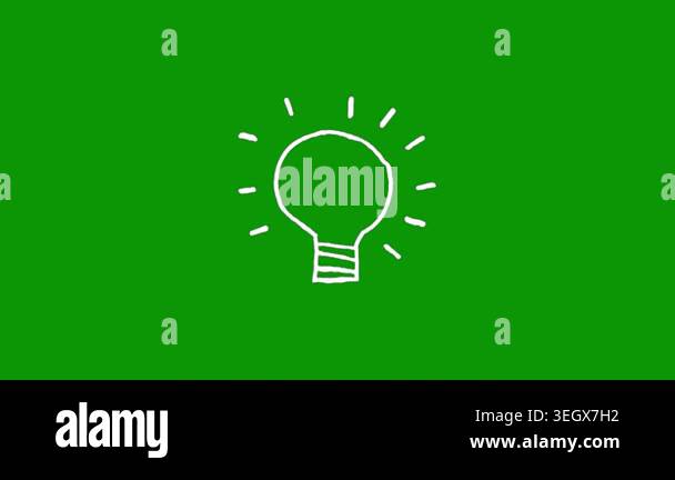 light bulb with idea icon Stock Video Footage - Alamy