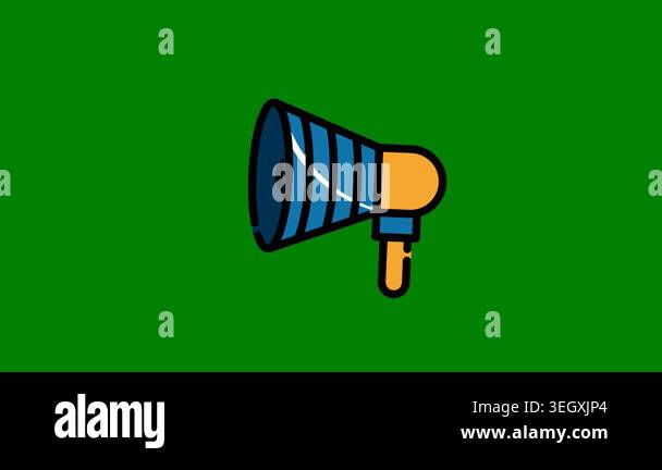 megaphone icon, vector illustration Stock Video Footage - Alamy
