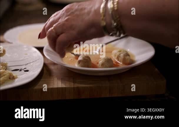 Spanish Croquettes Homemade Preparation. Woman Breading Traditional ...
