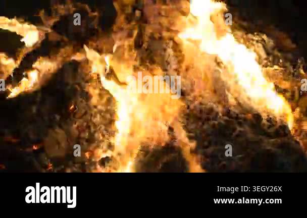 Fire flames on black background, Blaze fire flame texture background ...