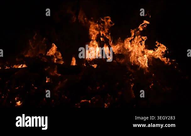 Fire flames on black background, Blaze fire flame texture background ...