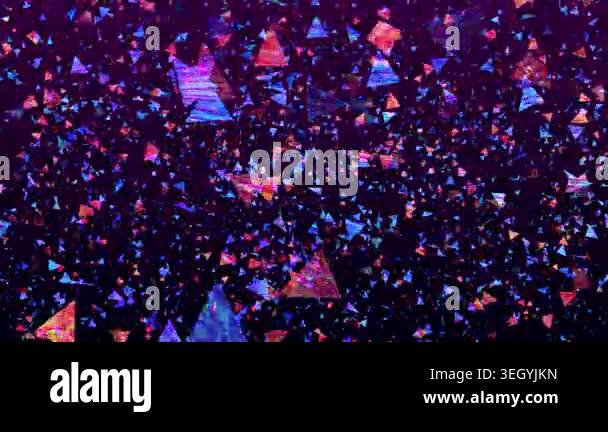 Dynamic abstract background featuring colorful triangles confetti in ...