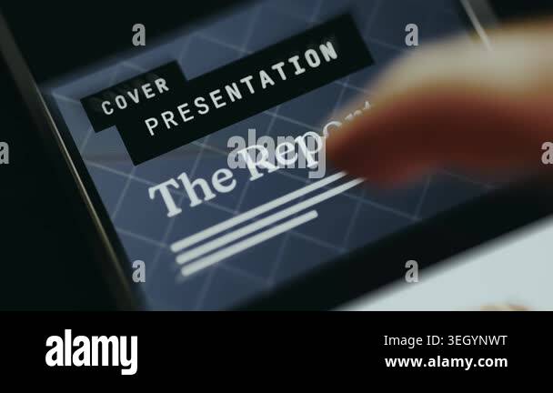 Business report cover slide template designed for presentations Stock ...