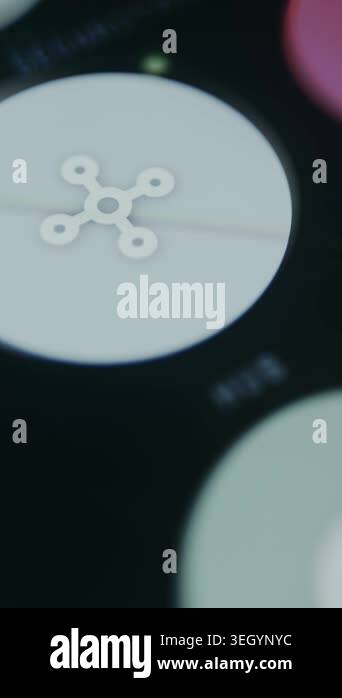 Network Hub icon with a network node symbol Stock Video Footage - Alamy