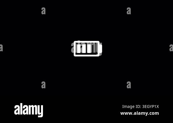 Mobile phone battery charging line by line infinite loop animation ...