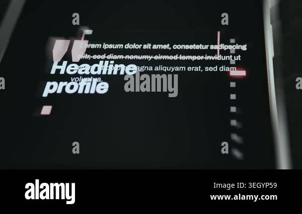 Headline section with visual graphics Stock Video Footage - Alamy