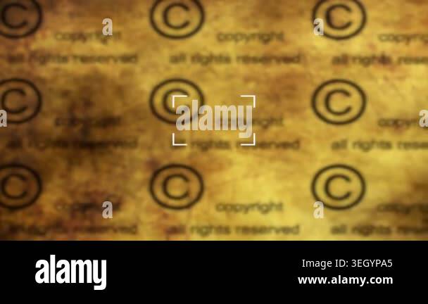 Copyright Background with All Rights Reserved Text Texture Stock Video ...