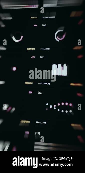 System dashboard featuring multiple progress display types Stock Video ...