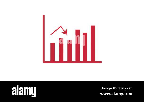 Bar Chart with a rising arrow, Business appreciation with a transparent ...