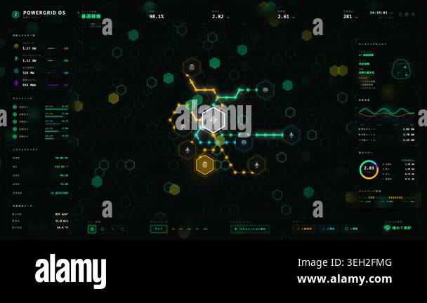 A professional motion graphic featuring Smart Grid Energy Optimization ...
