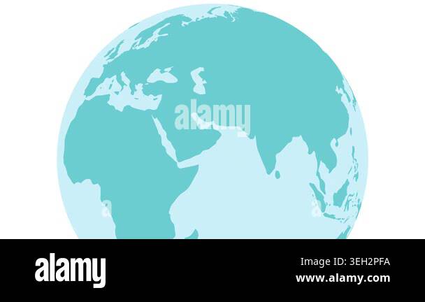 Rotating Earth Zooming Into Japan Animation (4K Stock Video Footage - Alamy