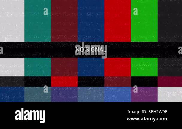 A vintage television screen displaying a static test pattern with the ...