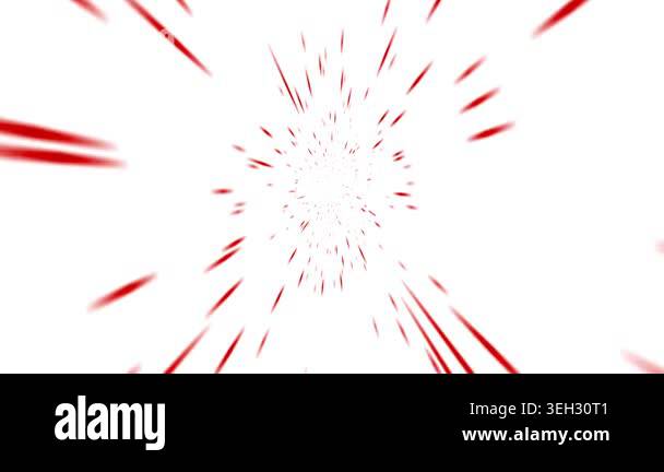 Dynamic abstract background featuring vibrant red light rays rapidly ...
