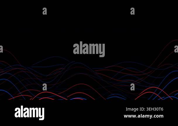 Dynamic abstract background featuring colorful wavy lines moving across ...