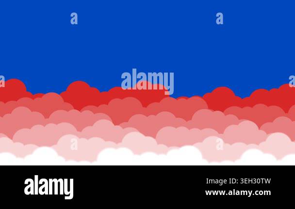 An abstract motion graphic featuring layers of red, white, and blue ...