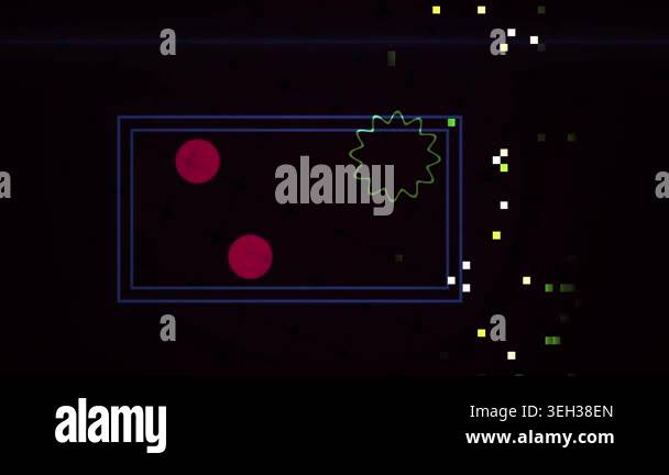 Animated shapes and dots on screen Stock Video Footage - Alamy
