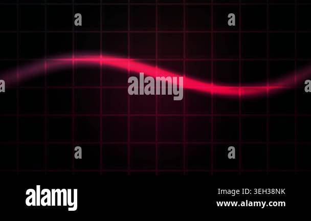Glowing neon wave lines on grid background Stock Video Footage - Alamy