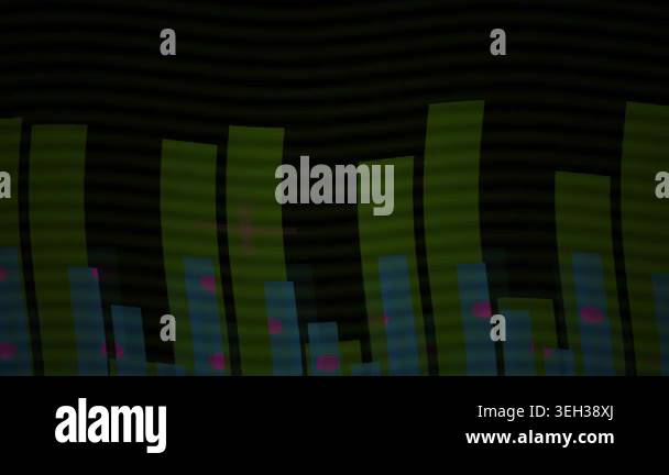 Green bars on black background graph Stock Video Footage - Alamy