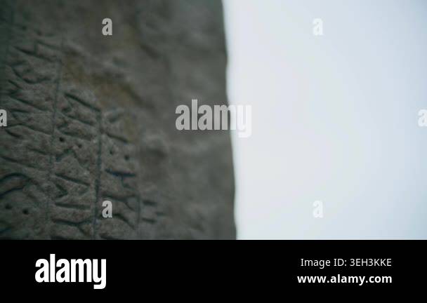 Tonyukuk inscription monument in Mongolia carved with Old Turkic runic ...