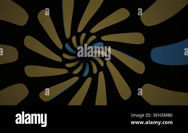 Spiral design with blue and brown shapes Stock Video Footage - Alamy