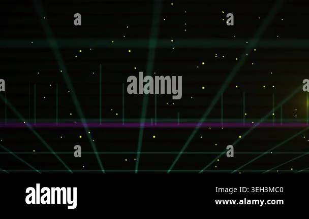 Grid lines intersect on starry background Stock Video Footage - Alamy